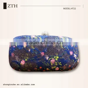 Wholesale Print Fabric Fashion Evening Bag thumbnail-3