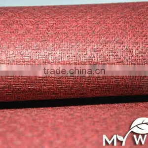 Red Colors Unpasted Real Textured Grasscloth Wallpaper thumbnail-3