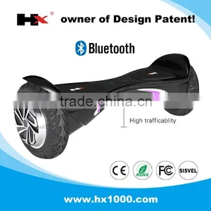 HX Manufacturer Patented 8 Inch 2 Wheel Electric Self Balance Standing Scooter With Bluetooth UL2272 Certificate thumbnail-6