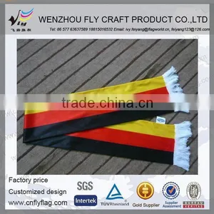 100% Polyester Satin World Cup Sports Scarf Soccer Team Mini Fan Scarf thumbnail-2