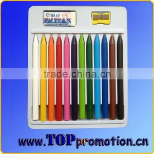 Fashion Non-toxic Crayon Set With Eraser And Pencil Sharpener thumbnail-1