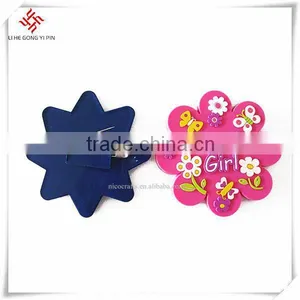 Newest Design PVC Cute Flower Brooch thumbnail-1