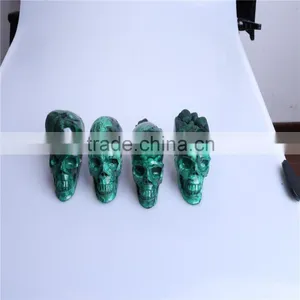 Wholesale Natural Malachite Crystal Skulls for Sale thumbnail-1