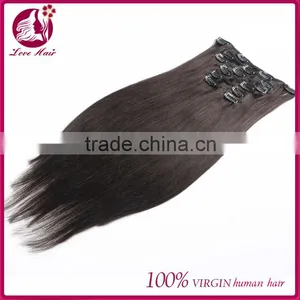 Express Virgin Clip in Hair Extension 100% Virgin Brazilian Human Hair Unprocessed Wholesale Hair Wig thumbnail-5
