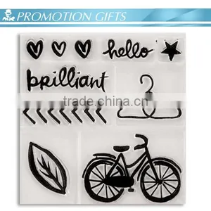 2016 New Zhejiang Promotion Carton Bike Rubber Stamp thumbnail-1