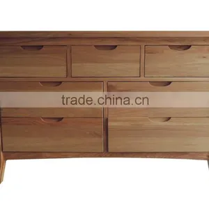 2015 Modern Design Solid Oak 6 Drawer Tall Chest for Home Use thumbnail-4