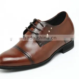 Elegant Invislble Height Leather Elevator Shoes With Delicate Grade A Soft Ox Skin Natural Breathable Fashion 323K01-2 thumbnail-5