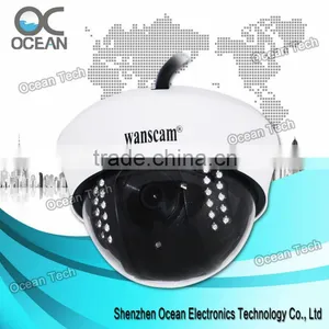 Wireless/Wired Night View Fixed Lens Indoor Wall Mounted Dome ip Camera AJ-C0WA-C128 thumbnail-1