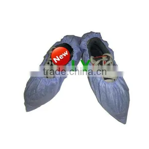 Disposable Purple PE Shoe Covers for Women thumbnail-1