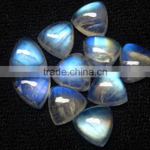 Rainbow Moonstone 8x8 mm Trillion Cut With NIce Blue Flash Natural Semi Precious Gemstone thumbnail-1