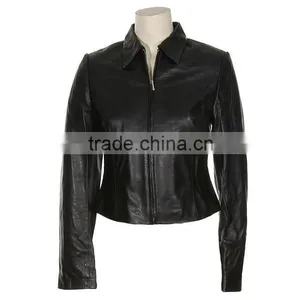 Ladies Fashion Leather Jacket & Denim Style thumbnail-1