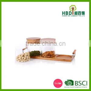 2016 High Quality Eco-friendly Glass Jars With Rack Wholesale thumbnail-3