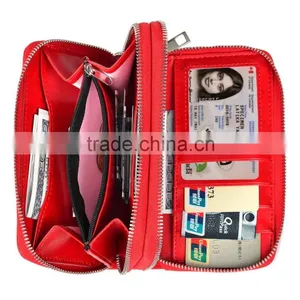 Multifunction Leather Wallet for Mobile Phone With Leather Card Holder Woman Clutch Bag thumbnail-3