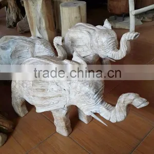 Teak Wood Elephant (Set of Three) Animal Series Home Decoration thumbnail-2