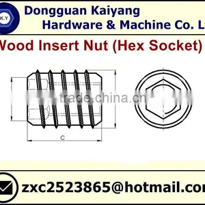 Insert Nut/ Wood Insert Nut / Hex Socket (Furniture Fastener); M6, M8, M10 thumbnail-3