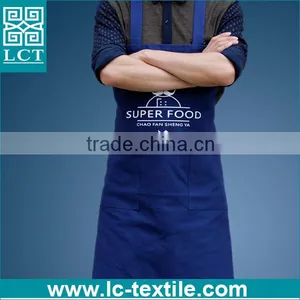 Personalized Navy Blue Polyester Cotton Chef Cooking Back Cross Bib Apron thumbnail-1