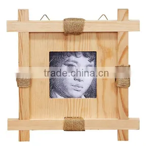 Home Decoration Natural Handmade Tabletop Wall Hanging Customized Wooden Photo Frame thumbnail-1