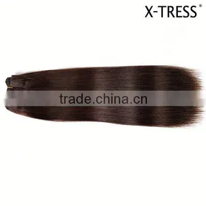 18inch 2# Newest Natural Black Silk Straight Indian Human Hair Double Layer Machine Made Weft Weaving thumbnail-3