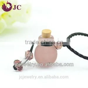 Jewelry Mini Glass Ball Bottle Perfume Essential Oil Pendant Necklace Wholesale thumbnail-3