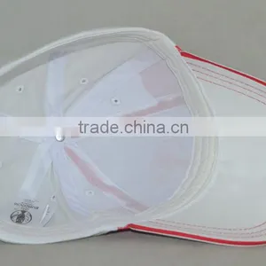 Guangzhou Hat Factory Professional Custom 100% Cotton White/red Promotional Baseball Cap thumbnail-5