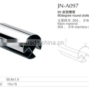 Stainless Steel 90degree Round Slotted Tube/stainless Steel 90degree Round Slotted Tubes/steel 90degree Round Slotted Tube thumbnail-1