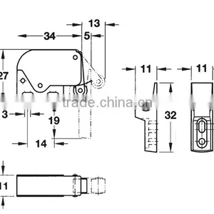 Kitchen Cabinet Cupboard Push To Open Touch Mini Latch thumbnail-6