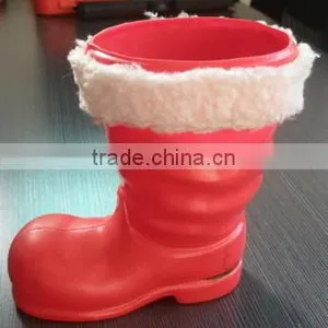 OEM Blow Molding Christmas Decoration Christmas Winter Boot Gift Boot Christmas Holiday Boot Decoration thumbnail-1