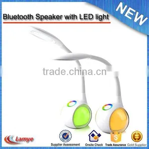 Popular 2016 Hot Sell LED Bulb Speaker,OEM Logo Colorful Reading Lamp thumbnail-5