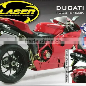 For DUCATI 1098 (S) 2007 Motorcycle Exhaust Pipe LASER Stealth Slip-on Mufflerset thumbnail-1