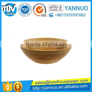 Chinese Natural Bamboo Salad Food Bowl Wholesale Support Custom LOGO thumbnail-1