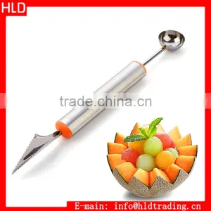 Factory Wholesale Stainless Steel Fruit Vegetable Ballers Carving Knife Melon Scoop thumbnail-1