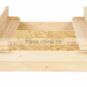 Strongbox Square Wooden Sandpit for Children thumbnail-3