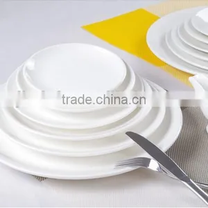 Dinnerware Round White Hotel Porcelain Plate, Personalized Porcelain Plates, White Porcelain Soup Plate for Wedding thumbnail-1