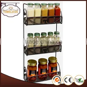 Hot Sale 3 Tier Wall Mounted Metal Spice Rack thumbnail-1