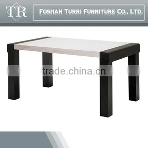 Newest Design Black Stone Marble Top Oak Wood Base TV Stand thumbnail-6