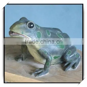 Polyresin Decoration Frog Wood Basket Housewares Container thumbnail-1