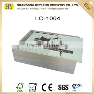 FSC Custom Wooden Wine Box With Sliding Lid thumbnail-1
