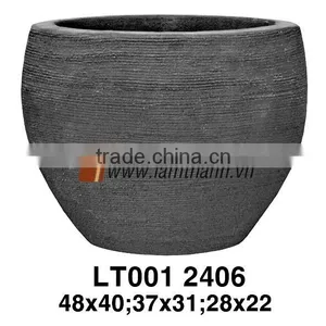 Vietnam Egg Shaped Scratch Terracotta Planter For Manufacturer thumbnail-1