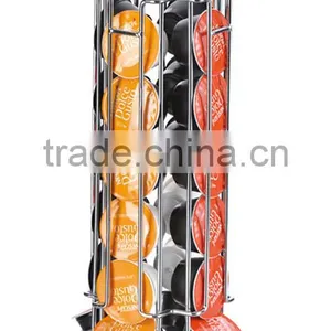 Metal 24PCS Dolce Gusto Chrome Coffee Capsule Holder/Rack With a Cheap Price Free Standing thumbnail-1