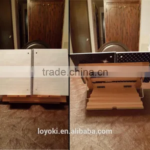 Table Easel & Book Stand Wholesale 2016 New Arrival Adjustable Beech Wood Folding Ipad Stand Book Display Stand thumbnail-4