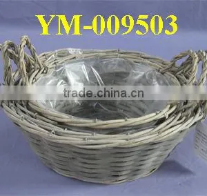 Willow Flower Pot With Handle thumbnail-1