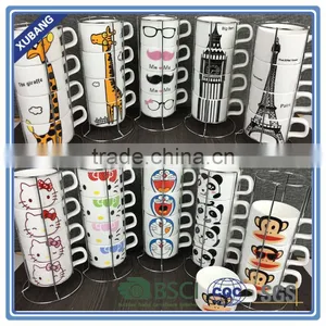 160ml Ceramic Folding Cup 4pcs + Rack 1pc for Sets 5 Pieces thumbnail-4