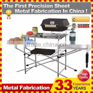 Outdoor Food Prep Area Portable Cooking Kitchen Grill Table Folding Camping Rack thumbnail-1