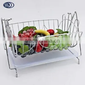2017 New Style Handicraft Metal Fruit Rack Basket From CAIZHU thumbnail-2