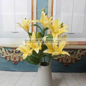 Handmade Wedding Decorative Artificial Flower Nature Touch Lily thumbnail-4