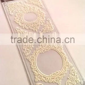 Decorative Glitter Frame Lace Foam Sticker, Classic Decorative Shinny Glitter Sticker thumbnail-3