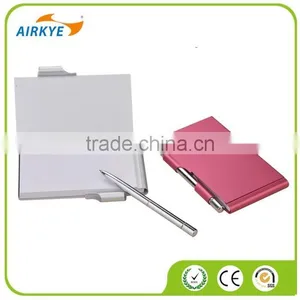 2017 New Aluminum Metal Mini Notepad With Pen thumbnail-3