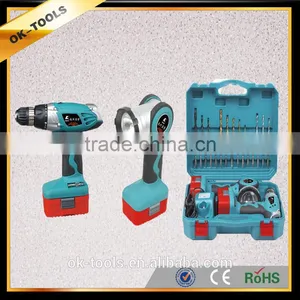 OK-Tools China Manufacturer Cordless Screwdriver & Cordless Jigsaw Tool Set thumbnail-1
