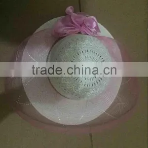 Cheap Lace Hollow Summer Lady Straw Hat for Weddings thumbnail-2