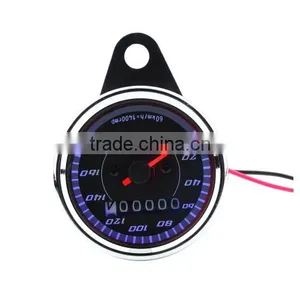 Double Color LED Light Universal Motorcycle Odometer Speedometer Meter For Motorcycle thumbnail-1